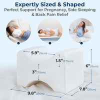 EverLoom™ Memory Foam Leg Cushion for Side Sleepers | Hip, Sciatica & Lower Back Pain Relief